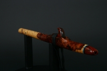 Katalox Burl Native American Flute, Minor, High D-5, #E38H
